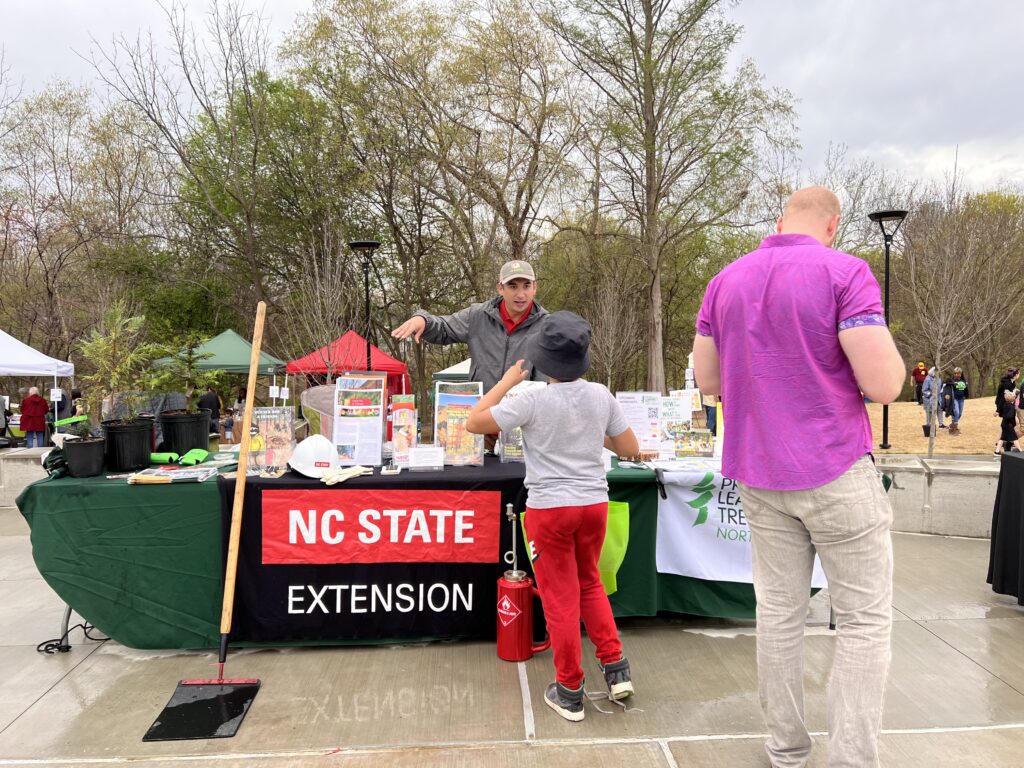 Figure 4: Image of NC State Extension Forestry & Project Learning Tree booth.