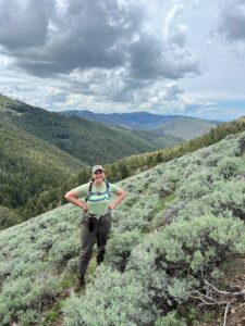 Image of Sarah Cain hiking.